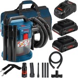 Bosch GAS 18V-10 L + ProCORE + GAL 1880 CV + 1619BZ0100 - Aspirator 115 mbar + Set 2 acumulatori si incarcator Li-Ion 18 V 4 Ah + Geanta textila