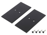 Obturator negru pentru profil LED 33,4x67,5mm - 2 buc.