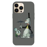 Husa compatibila cu Apple iPhone 14 Plus, Viceversa, model Mr Herriman and Anais Foster Home, Silicon, TPU, Transparent, Carcasa
