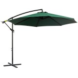 Umbrela Impermeabila cu Brat Lateral Outsunny, Structura Otel, Verde &Phi;300x250cm | Aosom Romania