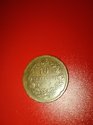 10 centesimi 1862 M, stare FB [poze]. Discount conform descriere [10 - 20 %. Vezi descrierea.]. foto