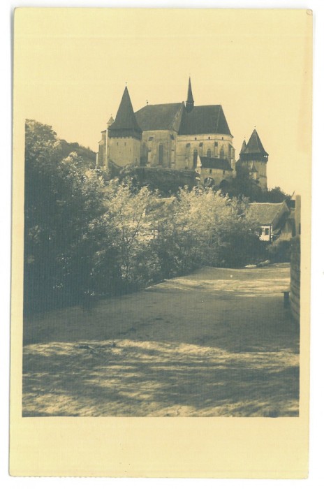 4289 - BIERTAN, Sibiu, Cetatea, Romania - old postcard, real Photo - used - 1937