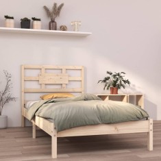 vidaXL Cadru de pat Single 3FT, 90x190 cm, lemn masiv foto