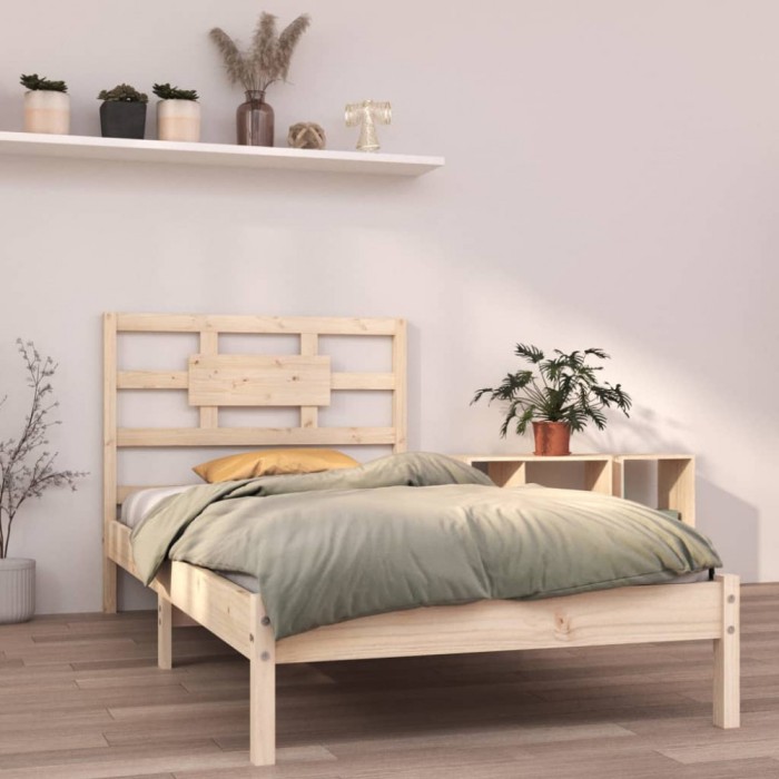 vidaXL Cadru de pat single, 90x190 cm, lemn masiv 3105630