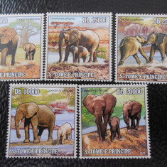 Sao Tome si Principe -Fauna ,elefanti-serie completa ,MNH