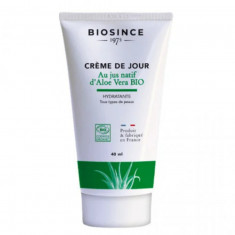 Crema organica de zi pentru fata cu Aloe Vera, 40ml, Biosince 1975