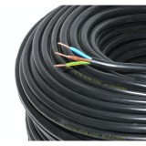Cablu Electric MYYM 3x1.5mm&sup2;, Litat, Cupru, Negru, Flexibil, Uz Casnic/Industrial, Rola 100m