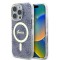 Husa pentru iPhone 16 Pro Max - Guess IML 4G MagSafe (GUHMP16XH4STB) - Blue