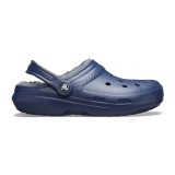 Saboti Crocs Classic Lined Clog Albastru - Navy/Charcoal, 36 - 39, 41 - 43, 45, 46, 48