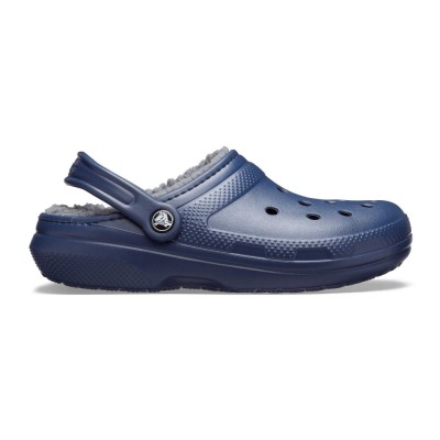 Saboti Crocs Classic Lined Clog Albastru - Navy/Charcoal foto