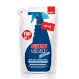 Rezerva solutie geamuri Sano Clear Blue, 750 ml