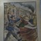 Ziarul Veselia : ISPRAVA ?EFULUI JANDARMILOR DIN MARA?E?TI - gravura, 1906