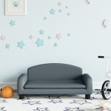Canapea Copii vidaXL Gri 70x45x30 cm, Material Textil, Cadru Lemn, +3 Ani, Confortabila si Sigura