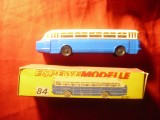 Macheta ESPEWE Model 84 Omnibus Ikarus 66 , cutie originala DDR anii 60, 1:87