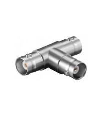 Adaptor BNC la 2x BNC mama T contacte aurite Goobay foto