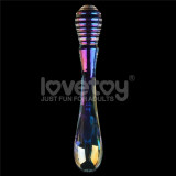 Dildo Sticla Twilight Gleam Glass Dildo- Twin Pleasures, Transparent, 20.5 cm, Lovetoy
