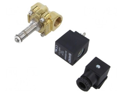 Ventil electromagnetic G 1/2 alamă NBR 2/2 NC 230VAC foto