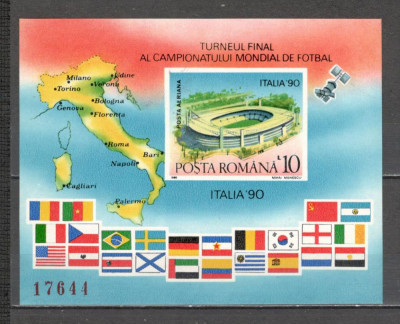 Romania.1990 C.M. de fotbal ITALIA-Bl. DR.526 foto