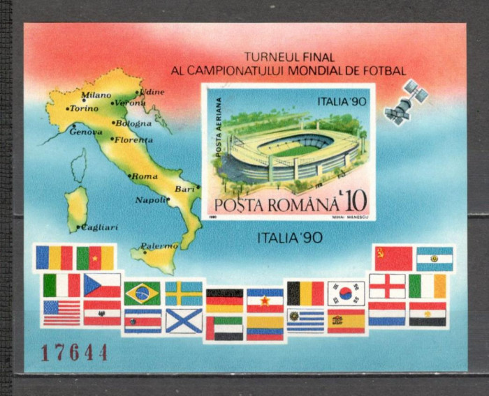 Romania.1990 C.M. de fotbal ITALIA-Bl. DR.526