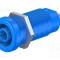 Conector banană 4mm soclu 24A 1kV albastru nichelat ST&Auml;UBLI
