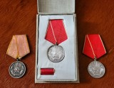 Lot 3 decoratii Pentru Merite Deosebite in Munca RPR si RSR
