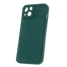 Husa Honeycomb iPhone 13 cu protectie camere verde foto