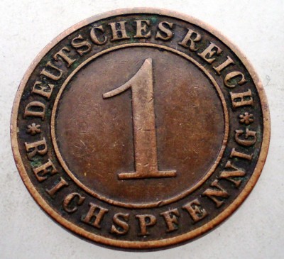 2.695 GERMANIA WEIMAR 1 REICHSPFENNIG 1931 D foto