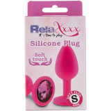 Plug Anal RelaXxxx Silicone Diamont Plug Pink-Pink Small