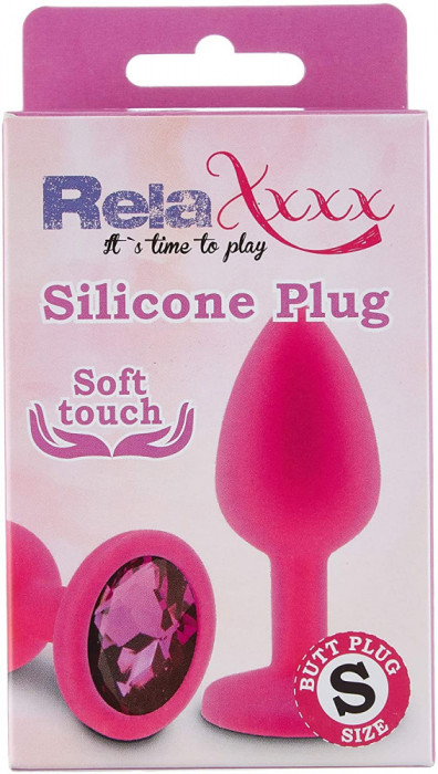 Plug Anal RelaXxxx Silicone Diamont Plug Pink-Pink Small