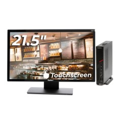 Sistem POS OptimX T100 Mini, Intel Core i3-9100 3.60GHz, 8GB DDR4, 256GB SSD + Monitor Touchscreen OptimX Pro MY21, 21.5 inch NewTechnology Media