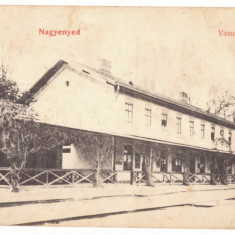 5172 - AIUD, Alba, Railway Station, Romania - old postcard - used - 1910