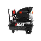 Compresor de aer cu 1 cilindru, capacitate rezervor 24 litri, 2CP 230V, 8 bari, debit 130 L/min, Verke