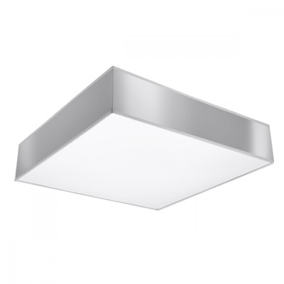 Lampă De Tavan Horus Gri Pvc 4 Becuri Pătrate Minimalistă De Interior foto