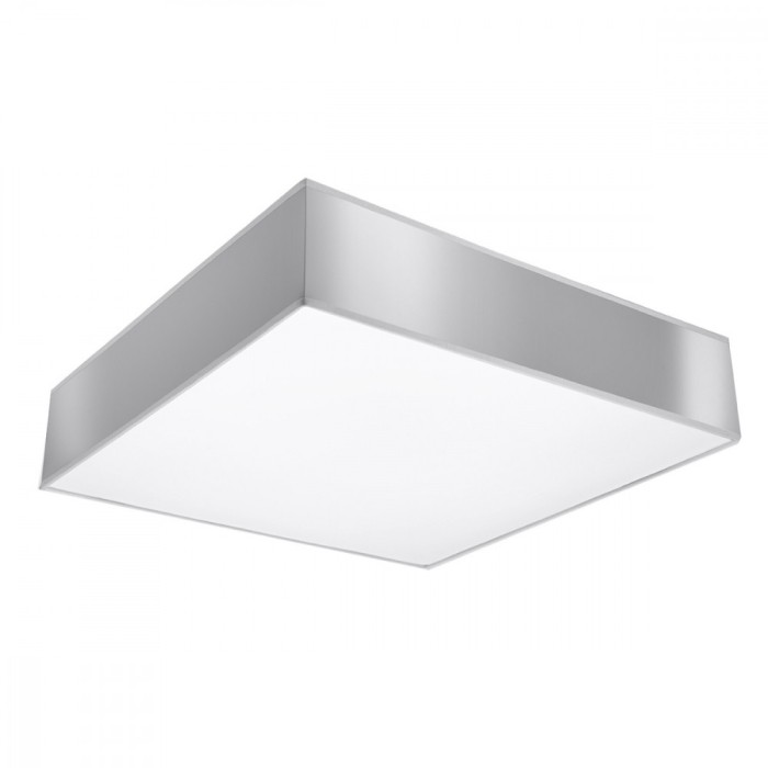 Lampă De Tavan Horus Gri Pvc 4 Becuri Pătrate Minimalistă De Interior
