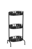 Cumpara ieftin Raft pardoseala 3 polite fier negru 39 x 27 x 80 cm