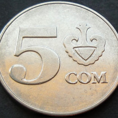 Moneda 5 SOM - REPUBLICA KYRGYZSTAN, anul 2008 *cod 4321