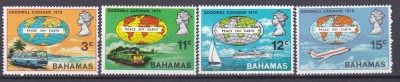 DB1 Bahamas 1970 Caravana Pacii Transporturi Avioane Vapoare Trenuri 4 v. MNH foto