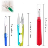 Cumpara ieftin Set 6 instrumente pentru desfacerea cusaturilor, metal, plastic, multicolor
