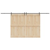 Cumpara ieftin Set feronerie pentru uși glisante, negru, 427 cm, oțel