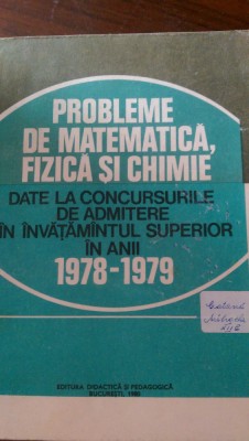 Probleme de matematica fizica chimie 1980 foto