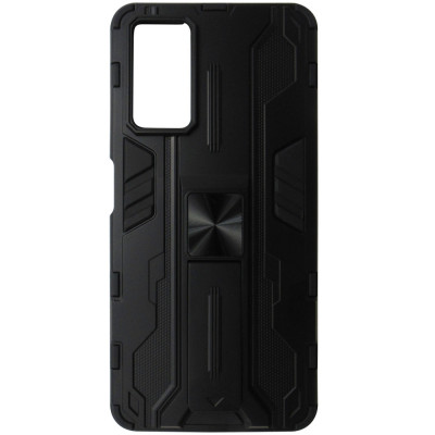 Husa Armor plastic cu TPU, neagra, stand, fixare pe suport auto magnetic, pentru Xiaomi Redmi Note 11 Pro 4G, 5G foto
