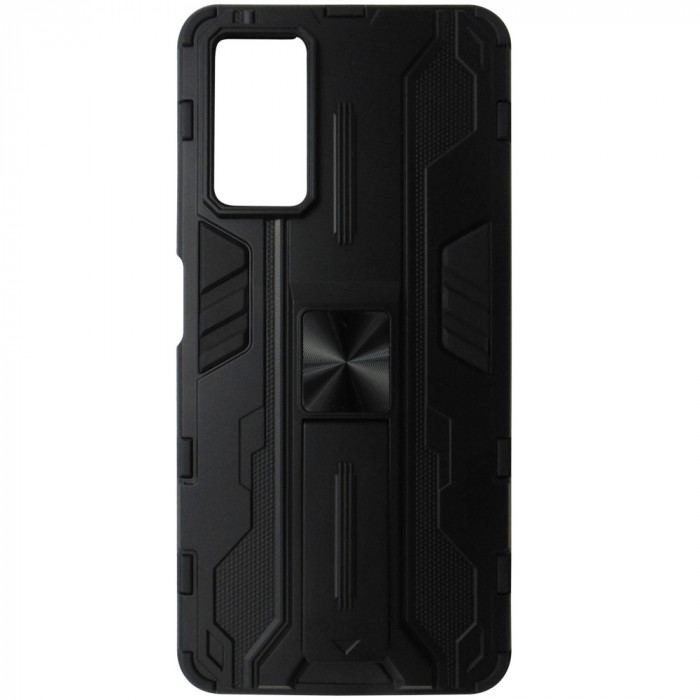 Husa Armor plastic cu TPU, neagra, stand, fixare pe suport auto magnetic, pentru Xiaomi Redmi Note 11 Pro 4G, 5G