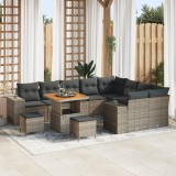 VidaXL Set de canapele pentru grădină 12 pcs Gri 80 x 80 x 71 cm
