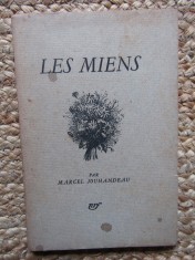 &lrm;Les miens&lrm; - Marcel &lrm;JOUHANDEAU EX LIBRIS BARBU BREZIANU EXEMPLAR NUMEROTAT