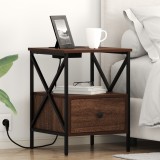 vidaXL Dulap de noapte Stejar brun 41.5 x 40.5 x 55 cm Lemn compozit
