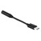 Cablu / AUX / Adaptor USB Type C la Jack 3.5 mm Mama, Negru