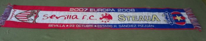 FULAR STEAUA BUCURESTI, STEAUA BUCURESTI 2007-2008, STEAUA FC SEVILLA SPANIA