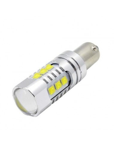 Led auto Alb H6W (BAX9S) Canbus, 80W, 12-24V, Leduri CREE