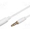 Cablu Jack 3,5mm 4pin 1m alb PVC Goobay