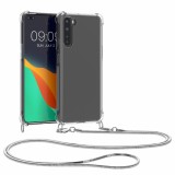 Husa Kwmobile pentru OnePlus Nord, Silicon, Transparent/Argintiu, 57454.35, Carcasa